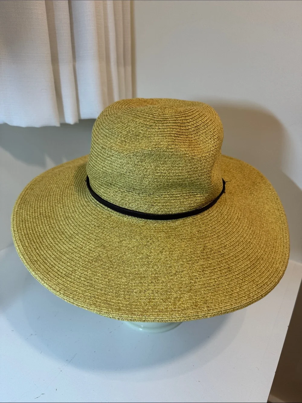 San Diego Mustard Yellow fiber hat with tie. OS.